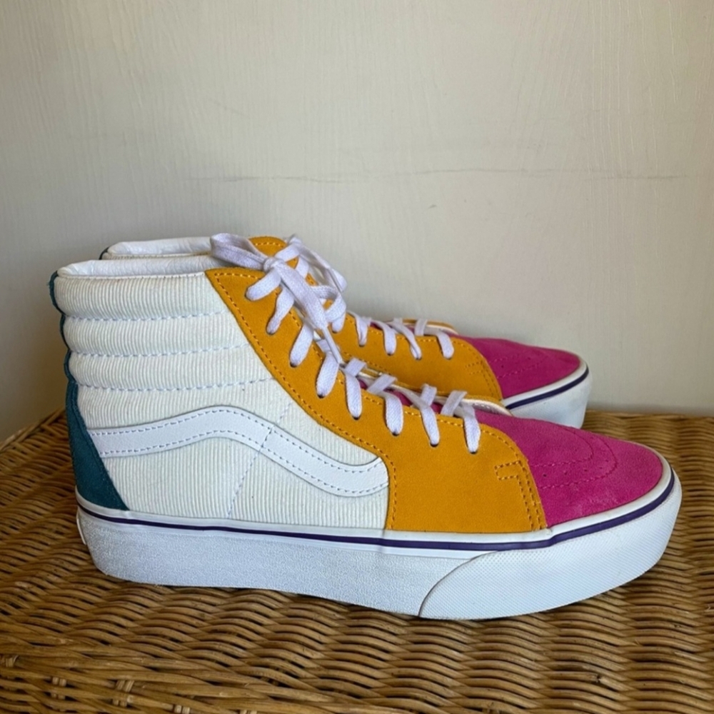 Vans Sk8 Hi Platform 2.0 Color Block Multi Sneakers. Sz: 10.5 Mens